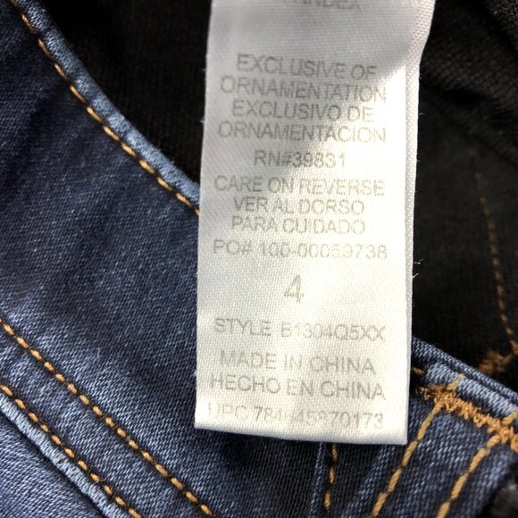 DEMOCRACY Womens Size 4 "Ab" Tech Dark Wash Stretch Denim Skinny Ankle Jeans - Picture 6 of 15